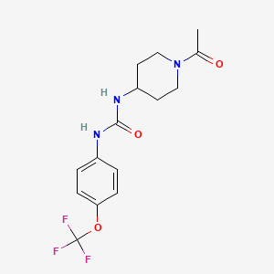 molecular formula C15H18F3N3O3 B1265310 3-(1-Acetylpiperidin-4-yl)-1-[4-(trifluoromethoxy)phenyl]urea 