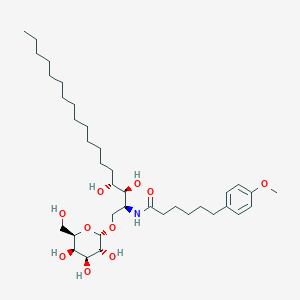 molecular formula C37H65NO10 B1265313 1-O-(α-D-半乳吡喃糖基)-N-[6-(4-甲氧基苯基)己酰基]植物鞘氨醇 