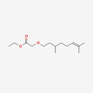 molecular formula C14H26O3 B12653133 Ethyl ((3,7-dimethyl-6-octenyl)oxy)acetate CAS No. 84681-90-3