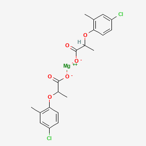 molecular formula C20H20Cl2MgO6 B12653144 Bis(2-(4-chloro-o-tolyloxy)propionato-O1,O2)magnesium CAS No. 94314-06-4