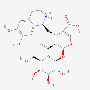 molecular formula C25H34NO11+ B1265318 Deacetylisoipecoside(1+) 