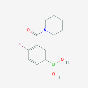 molecular formula C13H17BFNO3 B12653213 4-Fluoro-3-(2-methyl-1-piperidinylcarbonyl)benzeneboronic acid 
