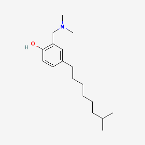 molecular formula C18H31NO B12653224 2-((Dimethylamino)methyl)-4-isononylphenol CAS No. 55138-52-8