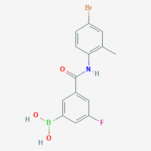 molecular formula C14H12BBrFNO3 B12653240 5-(4-Bromo-2-methylphenylcarbamoyl)-3-fluorobenzeneboronic acid 