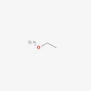 molecular formula C2H5OTi+2 B12653258 Titanium(3+) ethanolate CAS No. 19726-75-1
