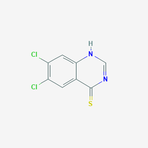 molecular formula C8H4Cl2N2S B12653279 6,7-dichloro-1H-quinazoline-4-thione CAS No. 6954-86-5