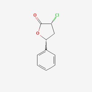 molecular formula C10H9ClO2 B12653283 cis-3-Chlorodihydro-5-phenylfuran-2(3H)-one CAS No. 72406-93-0