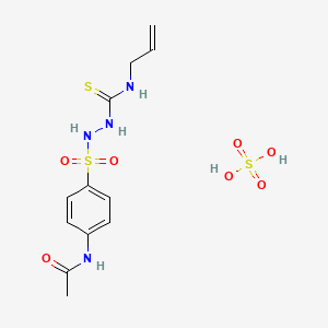 molecular formula C12H18N4O7S3 B12653288 N-[4-[(prop-2-enylcarbamothioylamino)sulfamoyl]phenyl]acetamide;sulfuric acid CAS No. 5450-28-2