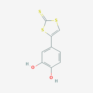 molecular formula C9H6O2S3 B126533 4-(3,4-二羟基苯基)-1,3-二硫代-2-硫酮 CAS No. 153275-67-3