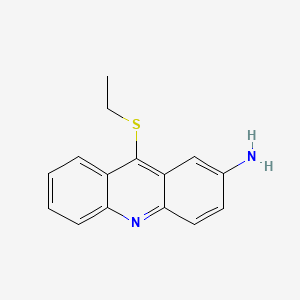 molecular formula C15H14N2S B12653303 9-(Ethylthio)-2-acridinamine CAS No. 109757-79-1