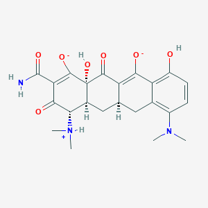 molecular formula C23H26N3O7- B1265336 (1S,4aS,11aR,12aS)-3-carbamoyl-10-(dimethylamino)-1-(dimethylazaniumyl)-4a,7-dihydroxy-4,6-dioxo-1,4,4a,6,11,11a,12,12a-octahydrotetracene-2,5-diolate 