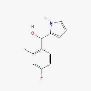 molecular formula C13H14FNO B12653369 4-Fluoro-2-methylphenyl-(1-methyl-2-pyrrolyl)methanol 
