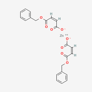 molecular formula C22H18O8Zn B12653375 Zinc dibenzyl dimaleate CAS No. 17200-49-6