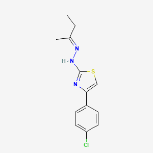 molecular formula C13H14ClN3S B1265338 2-[2-(Butan-2-ylidene)hydrazino]-4-(4-chlorophenyl)-1,3-thiazole 