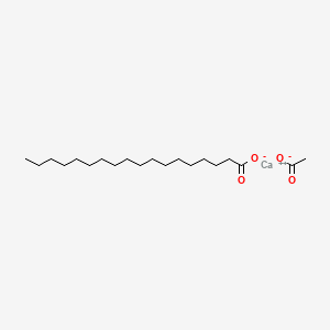 molecular formula C20H38CaO4 B12653402 (Acetato-O)(stearato-O)calcium CAS No. 94386-19-3