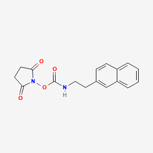 molecular formula C17H16N2O4 B12653429 (2,5-dioxopyrrolidin-1-yl) N-(2-naphthalen-2-ylethyl)carbamate 