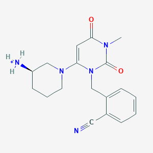 molecular formula C18H22N5O2+ B1265347 Alogliptin(1+) 