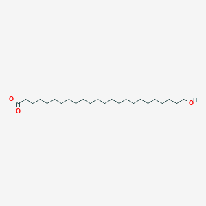 molecular formula C24H47O3- B1265349 ω-羟基四二十烷酸酯 