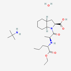 molecular formula C23H45N3O6 B12653500 Perindopril erbumine monohydrate CAS No. 690267-97-1