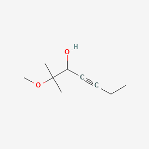 molecular formula C9H16O2 B12653537 2-Methoxy-2-methylhept-4-yn-3-ol CAS No. 83803-83-2