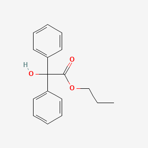 molecular formula C17H18O3 B12653634 Propyl diphenylglycolate CAS No. 94006-12-9