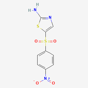 molecular formula C9H7N3O4S2 B1265366 2-氨基-5-(4-硝基苯磺酰基)噻唑 CAS No. 39565-05-4
