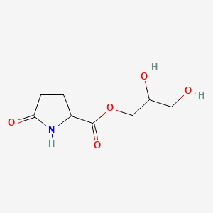 molecular formula C8H13NO5 B12653705 2,3-Dihydroxypropyl 5-oxo-DL-prolinate CAS No. 85136-13-6