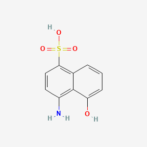 molecular formula C10H9NO4S B1265376 1-Naphthalenesulfonic acid, 4-amino-5-hydroxy- CAS No. 83-64-7