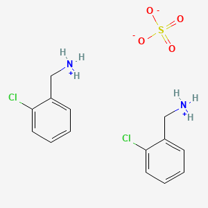 molecular formula C14H18Cl2N2O4S B12653775 Bis(o-chlorobenzylammonium) sulphate CAS No. 94291-70-0
