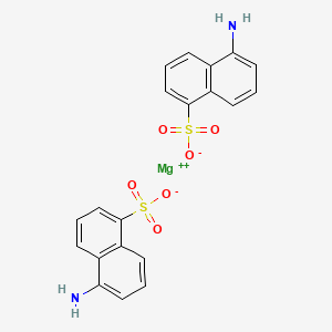 molecular formula C20H16MgN2O6S2 B12653796 Magnesium 5-aminonaphthalene-1-sulphonate CAS No. 57215-97-1