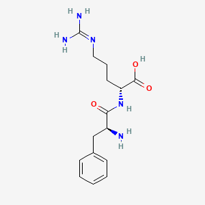 molecular formula C15H23N5O3 B12653849 D-Arginine, N2-L-phenylalanyl- CAS No. 39537-29-6
