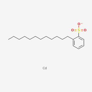 molecular formula C18H29CdO3S- B12653957 Cadmium dodecylbenzenesulphonate CAS No. 31017-44-4
