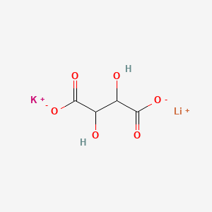 molecular formula C4H4KLiO6 B12653977 Lithium potassium tartrate CAS No. 868-15-5
