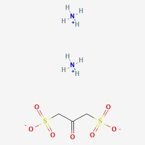 molecular formula C3H12N2O7S2 B12653979 Diammonium 2-oxopropane-1,3-disulphonate CAS No. 25372-95-6