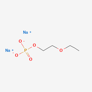 molecular formula C4H9Na2O5P B12653991 Ethanol, 2-ethoxy-, phosphate, sodium salt CAS No. 90604-91-4