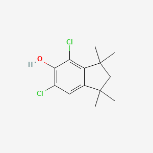 molecular formula C13H16Cl2O B12654033 4,6-Dichloro-1,1,3,3-tetramethylindan-5-ol CAS No. 93892-32-1