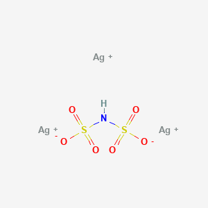 molecular formula Ag3HNO6S2+ B12654067 Trisilver(1+) imidodisulphate CAS No. 67372-98-9