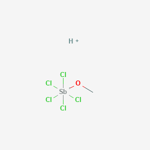 molecular formula CH4Cl5OSb B12654082 Hydrogen pentachloromethoxyantimonate(1-) CAS No. 44628-70-8