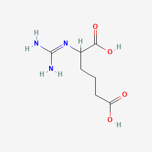molecular formula C7H13N3O4 B12654091 Guanidinoadipic acid CAS No. 74318-15-3