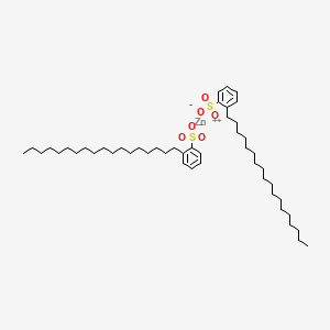 molecular formula C48H82O6S2Zn B12654142 Zinc octadecylbenzenesulphonate CAS No. 94086-54-1