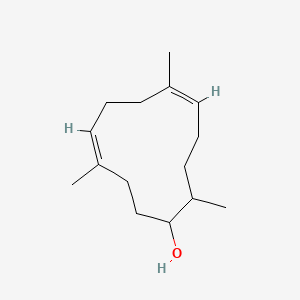 molecular formula C15H26O B12654164 2,6,10-Trimethyl-5,9-cyclododecadien-1-ol CAS No. 85866-12-2