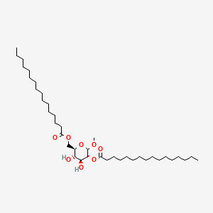 molecular formula C39H74O8 B12654195 D-Glucopyranoside methyl 2,6-dipalmitate CAS No. 82933-92-4