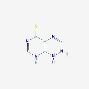 molecular formula C5H5N5S B12654203 2,8-dihydro-1H-pyrimido[5,4-e][1,2,4]triazine-5-thione CAS No. 21308-86-1