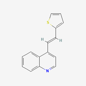 molecular formula C15H11NS B12654240 4-(2-(2-Thienyl)vinyl)quinoline CAS No. 1586-52-3