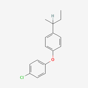 molecular formula C16H17ClO B12654245 Benzene, 1-chloro-4-(4-(1-methylpropyl)phenoxy)- CAS No. 60142-04-3