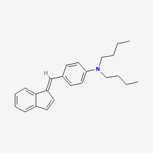 molecular formula C24H29N B12654291 N,N-Dibutyl-4-(1H-inden-1-ylidenemethyl)aniline CAS No. 2448-82-0