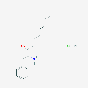 molecular formula C17H28ClNO B126543 3-Undecanone, 2-amino-1-phenyl-, hydrochloride, (+-)- CAS No. 153788-06-8