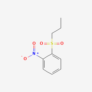 molecular formula C9H11NO4S B12654333 1-Nitro-2-(propylsulphonyl)benzene CAS No. 76697-43-3