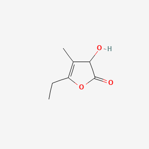 molecular formula C7H10O3 B12654335 5-Ethyl-3-hydroxy-4-methylfuran-2(3H)-one CAS No. 93859-20-2