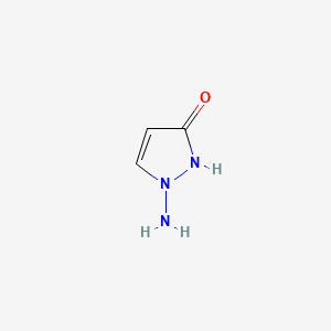 molecular formula C3H5N3O B12654369 Aminodihydropyrazolone CAS No. 71412-13-0